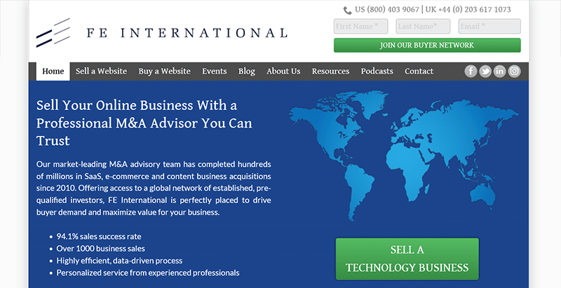FE International business brokerage