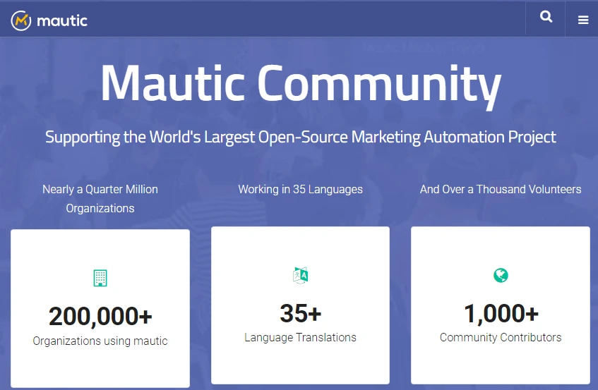 Open Source Marketing Automation Mautic Community