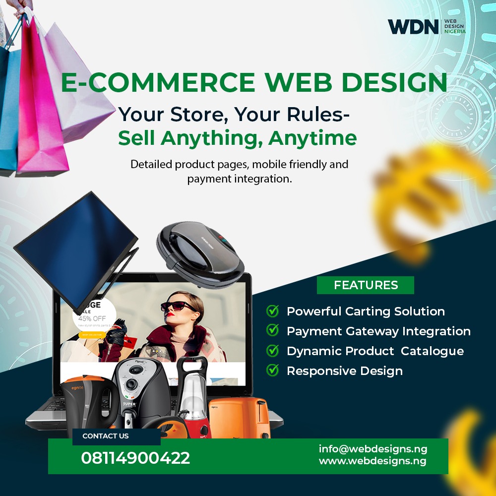 Ecommerce web design in Nigeria