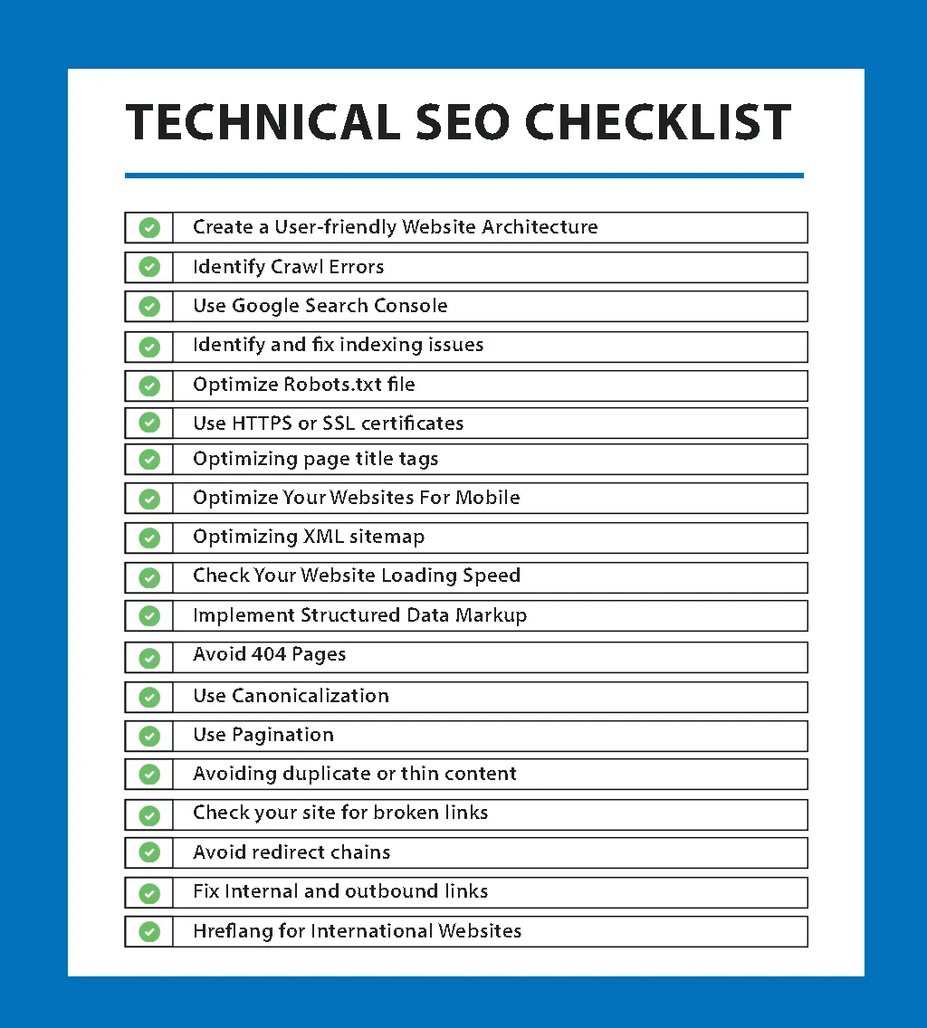 technical seo checklist