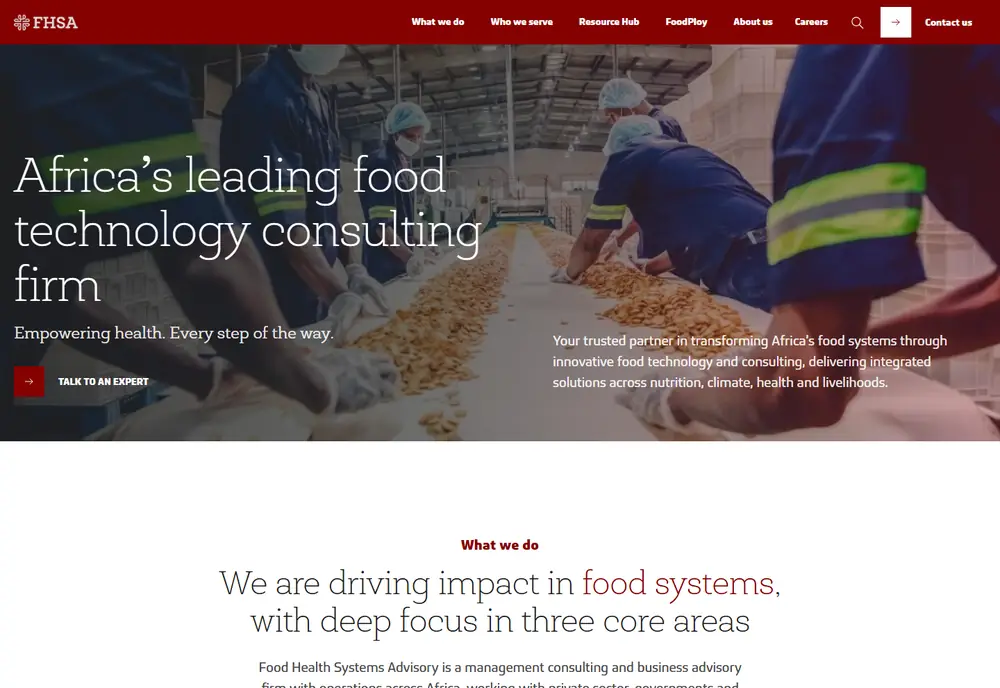 FHSA website preview
